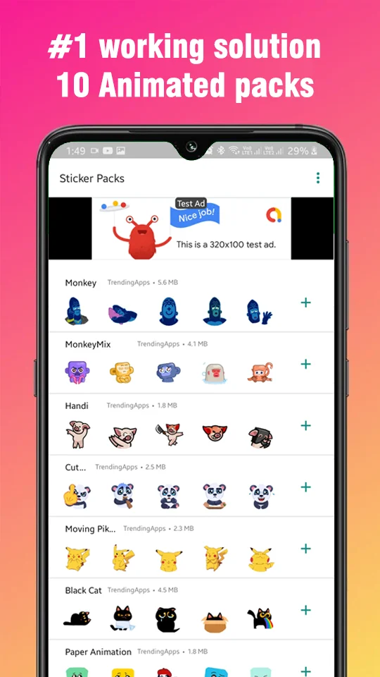 Animated Stickers for WhatsApp - WAStickerApps (Sticker Keyboard) Working Code — screenshot 4