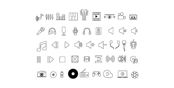 Modern Multimedia Icons Set — screenshot 1