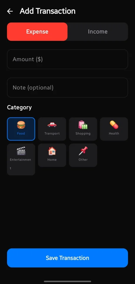 ExpenseFlow Expense Tracker Android App — screenshot 5