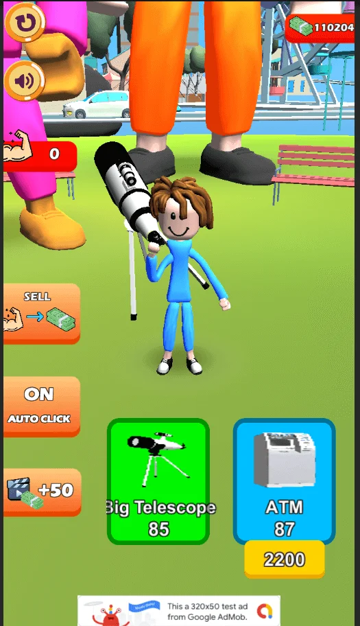 Lifting Hero Gym Tap Clicker 3D Game Unity Source Code — screenshot 3