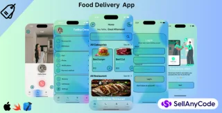 Food Delivery Native iOS App UI Template 2025