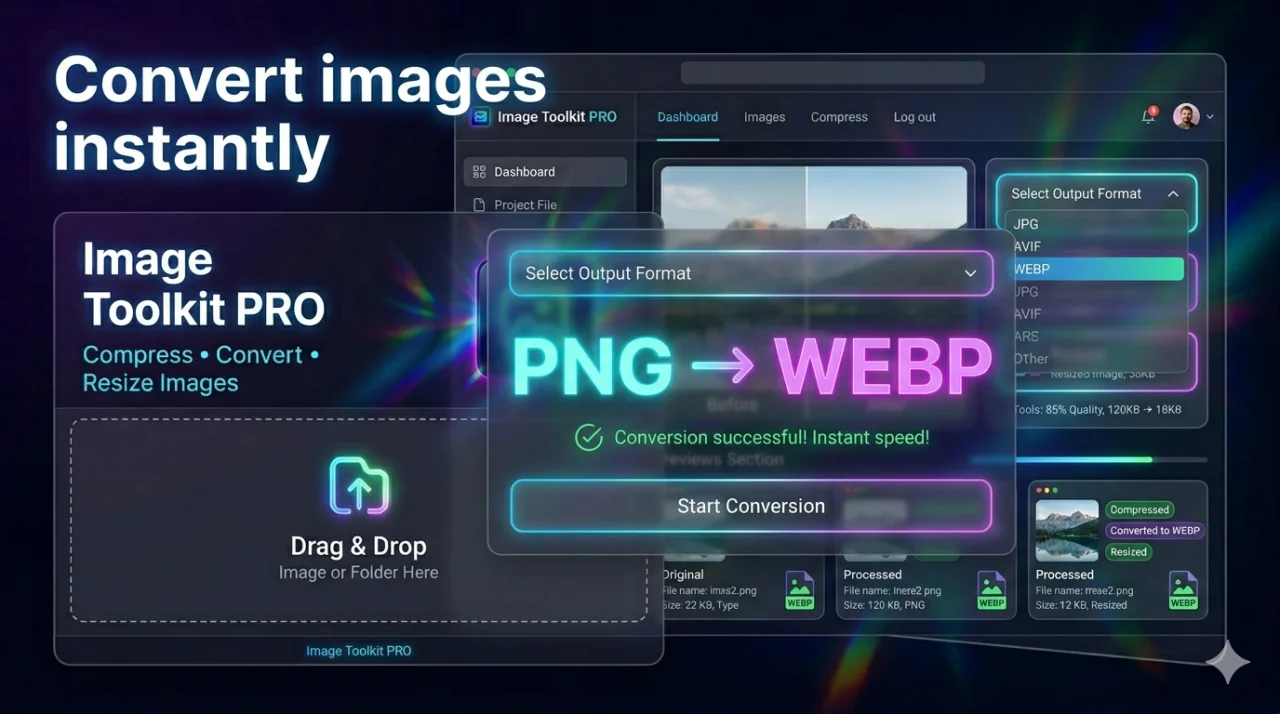 Image Toolkit Pro Compress, Convert & Resize Images (No Backend) — screenshot 2