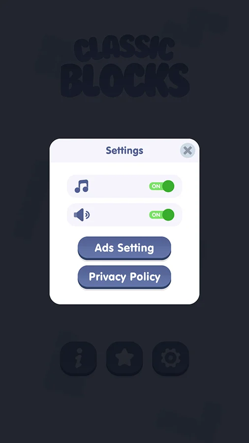 Classic Blocks Tetris | AdMob + GDPR + Unity Ads — screenshot 3