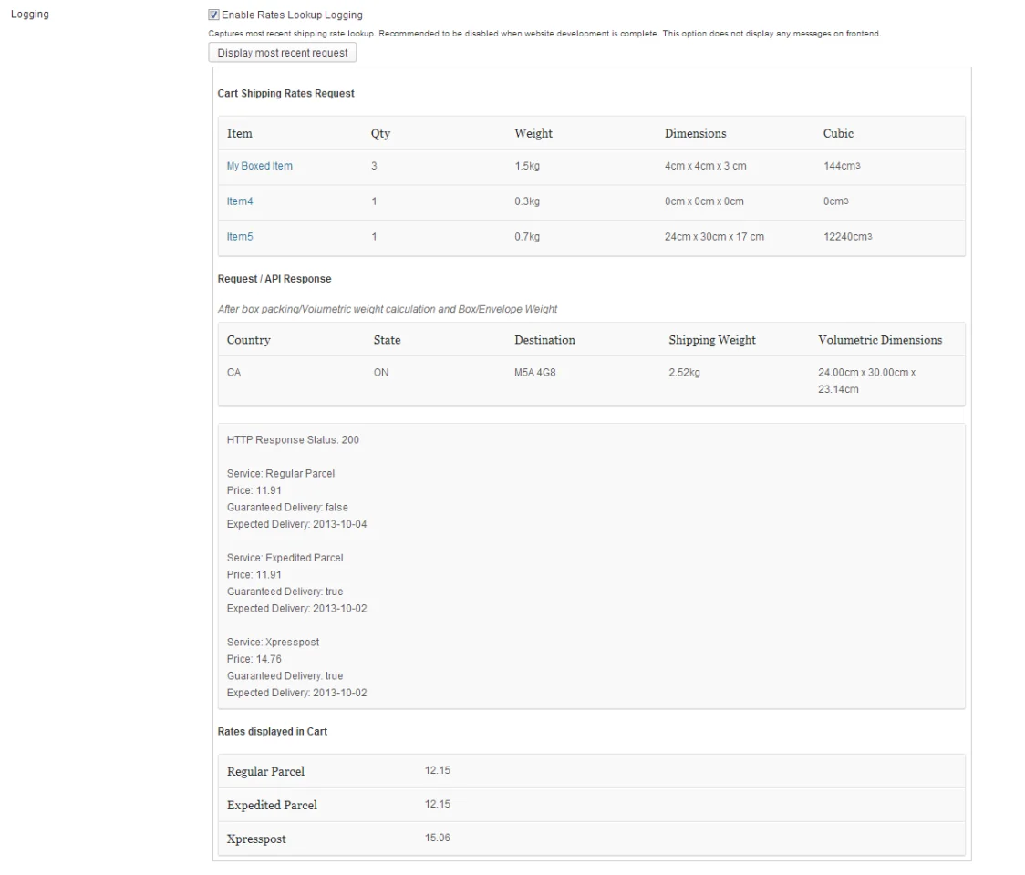 Canada Post WooCommerce Shipping Plugin for Rates, Labels and Tracking — screenshot 2