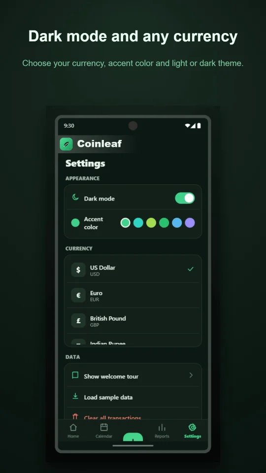 Coinleaf Offline Expense & Money Tracker (Android | Full App + Source Code) — screenshot 5