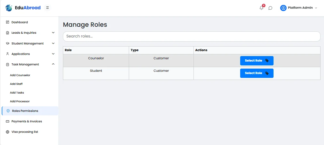 EduAbroad - Overseas Education & Student Visa Management Portal — screenshot 3