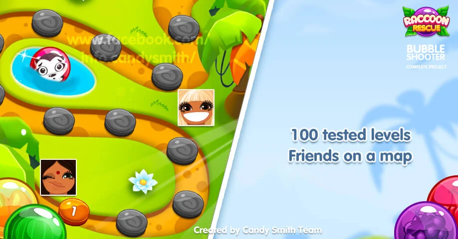 Bubble Shooter Raccoon Rescue + Editor — screenshot 5