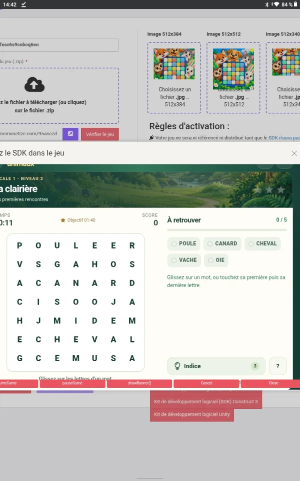 Funny Word Search HTML5 Word Puzzle Game — screenshot 1