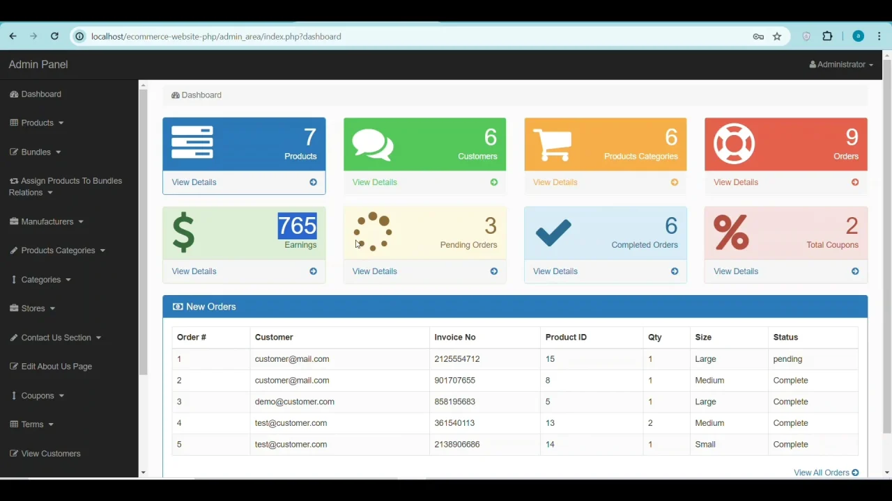 Complete E-Commerce Website in PHP and MySQL — screenshot 5