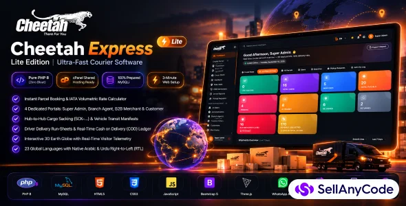 Cheetah Express Lite Modern Courier & Delivery Management System — cover
