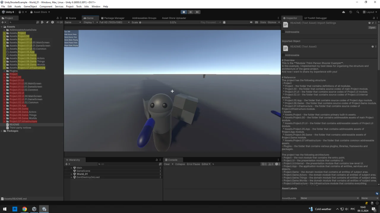 Modular Third-Person Shooter Example — screenshot 1