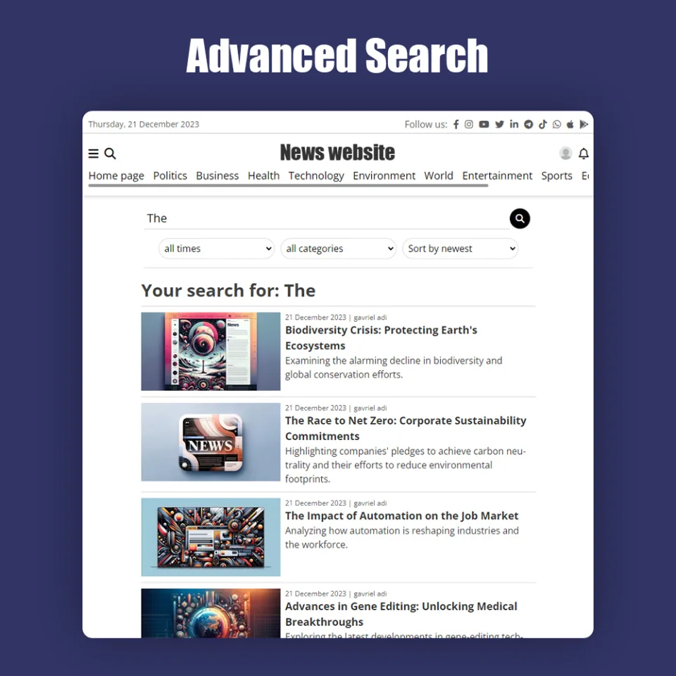 News Site with PHP with CMS — screenshot 5