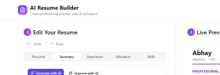 Smart AI-Powered Resume Builder