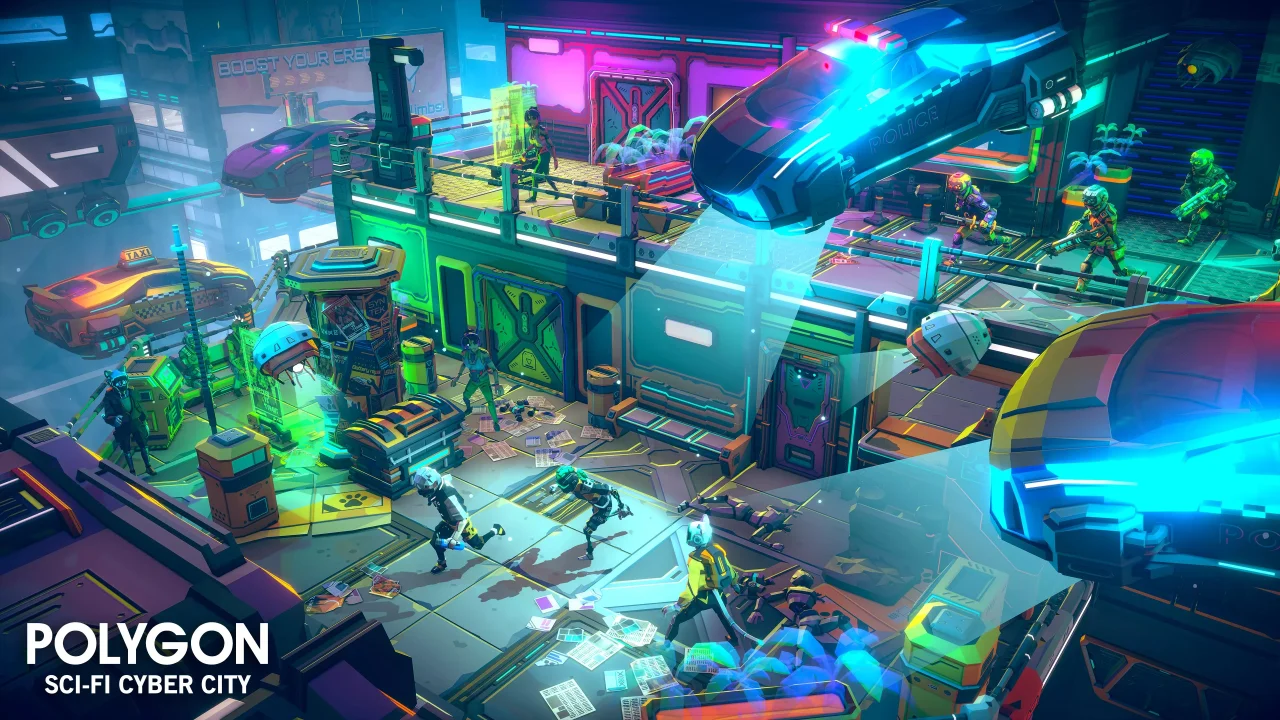 POLYGON Sci-Fi Cyber City - Low Poly 3D Art by Synty — screenshot 2