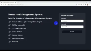 Restaurant Management System PHP & MySQL