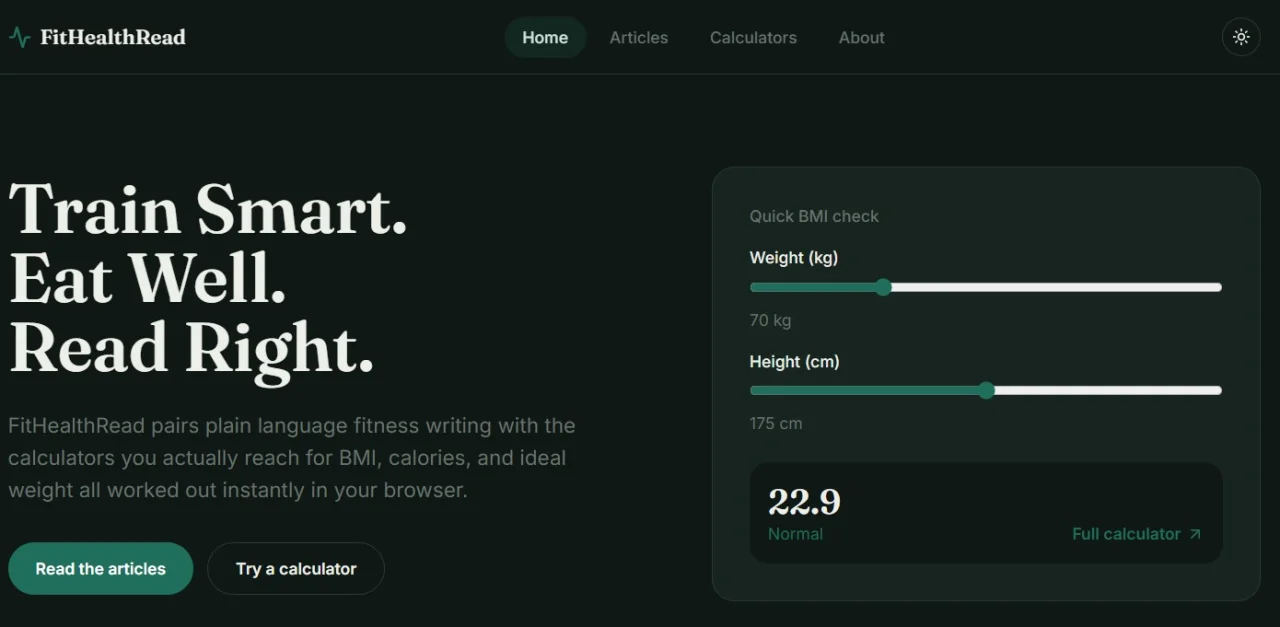 FitHealthRead: Fitness & Nutrition Blog — screenshot 2