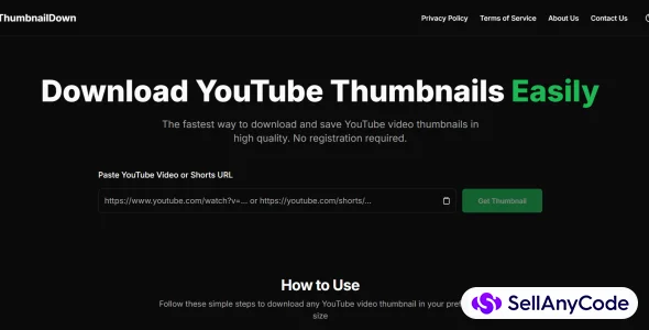 YouTube Thumbnail Downloader Advanced Website Script
