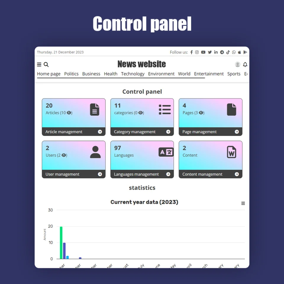 News Site with PHP with CMS — screenshot 7