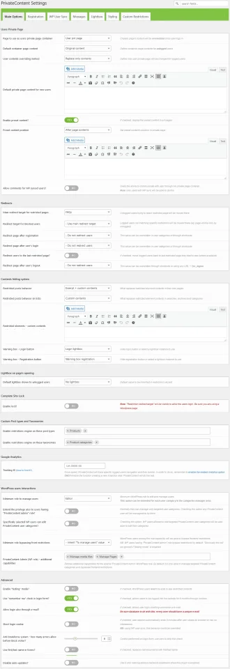 PrivateContent - Multilevel Content Plugin — screenshot 1
