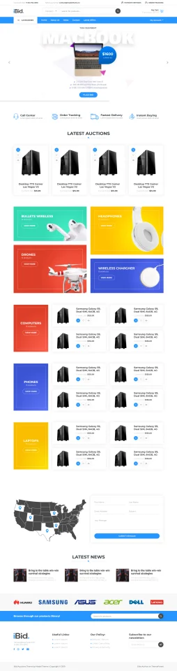 iBid - Multi Vendor Auctions WooCommerce Theme — screenshot 1