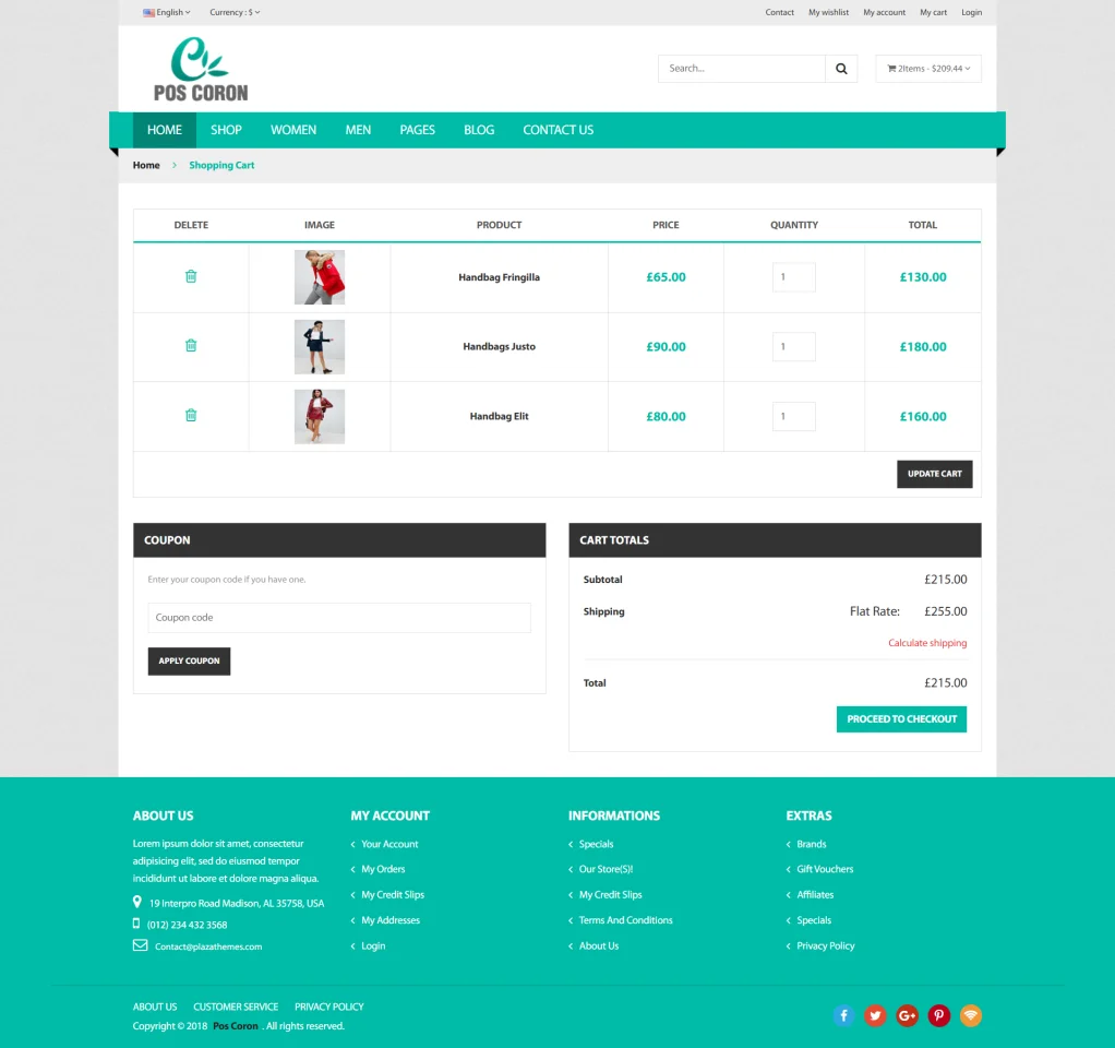 POS Coron Responsive HTML5 eCommerce Website Template with Full Pages — screenshot 8