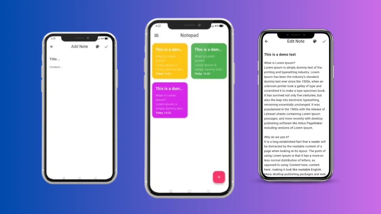 Notepad Flutter Notepad App (AdMob + Offline) — screenshot 1