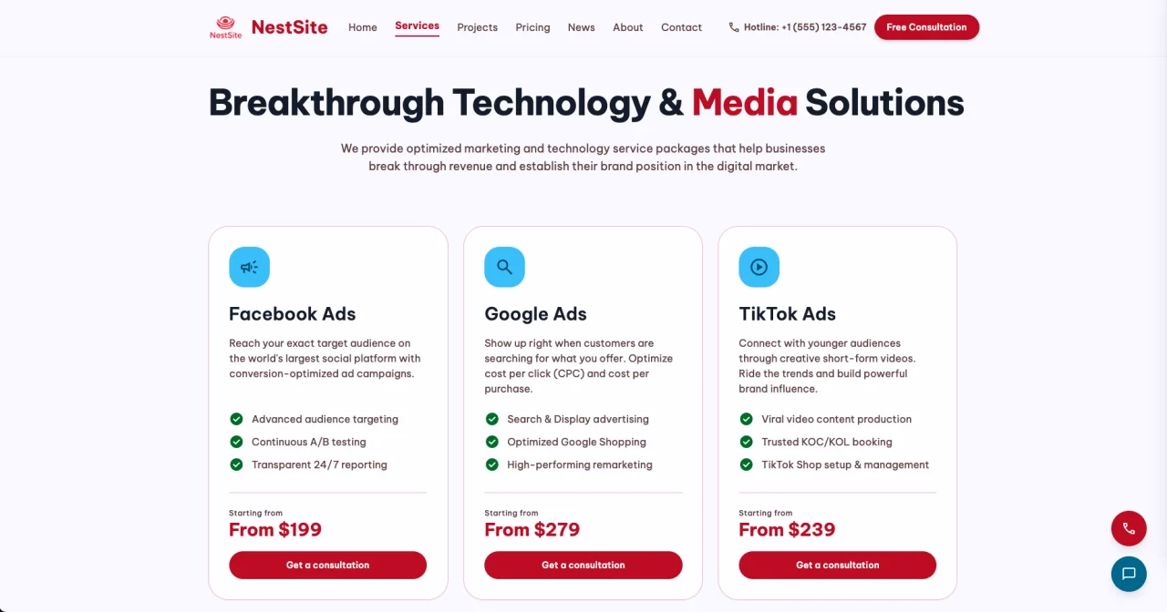 NestSite React/NestJS Agency Website + CMS — screenshot 2