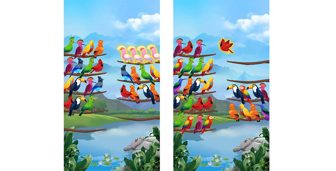 Bird Sort - Color Puzzle Unity Game — screenshot 1