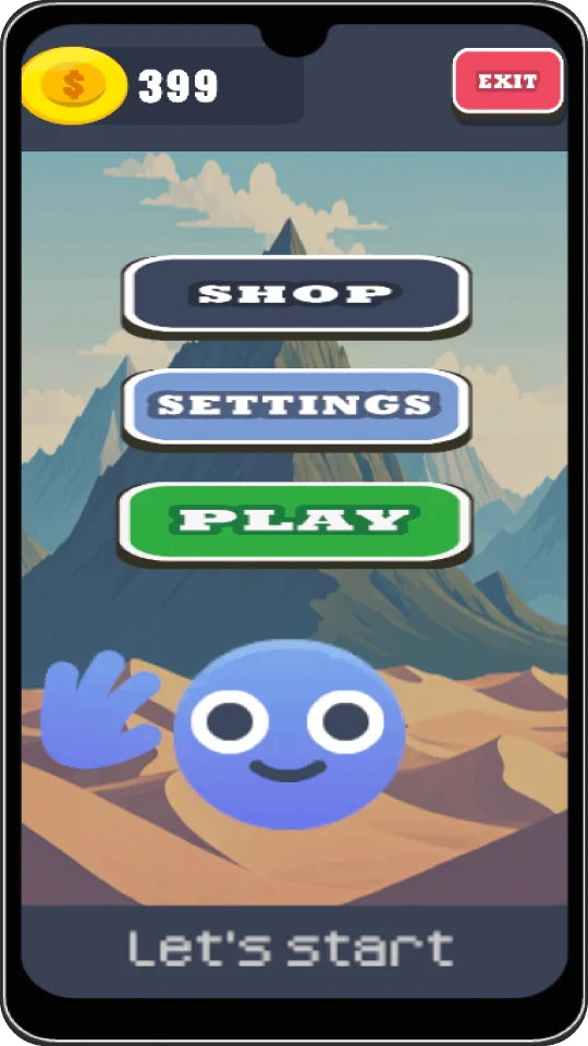 Blue Ball Reflex 2D — screenshot 1