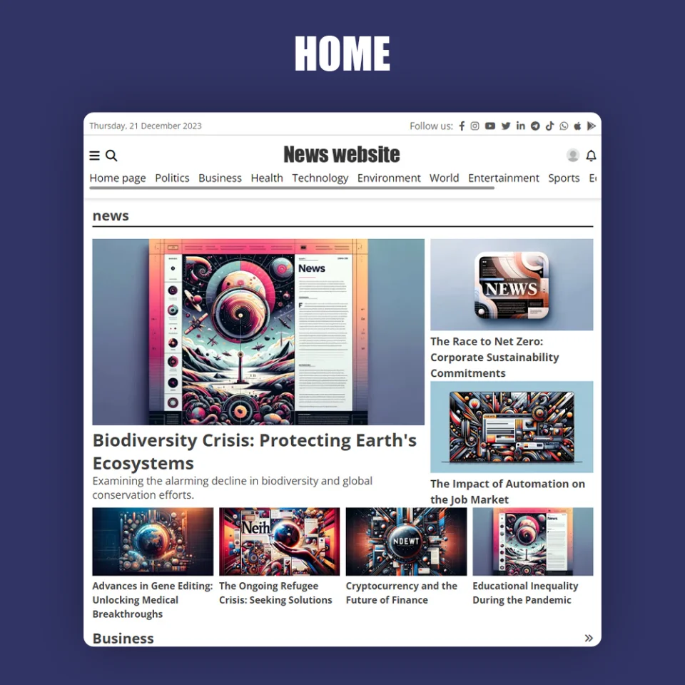News Site with PHP with CMS — screenshot 1