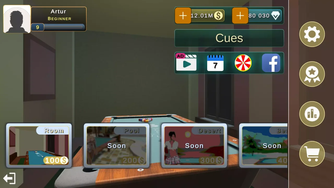 8 Ball Pool (Billiard) Multiplayer Completed Game — screenshot 1