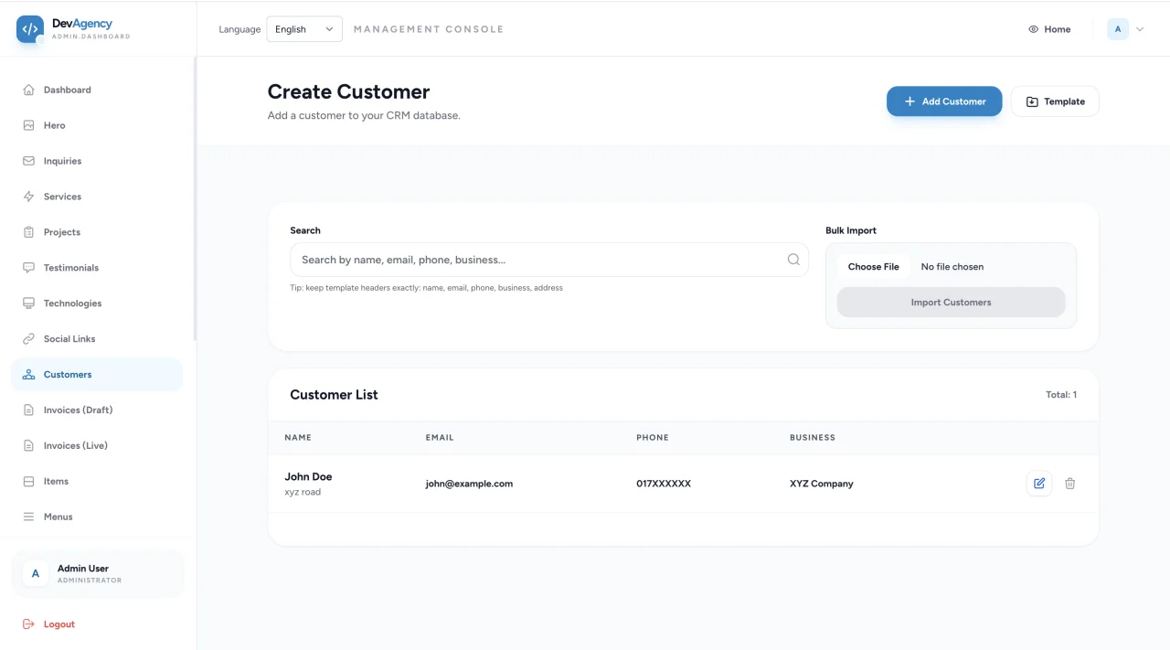 Digital Agency Management System — screenshot 9