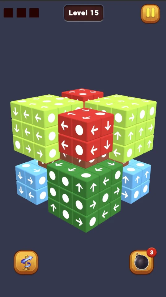 3D Cube Away Puzzle - 150 Levels Unity Project — screenshot 5