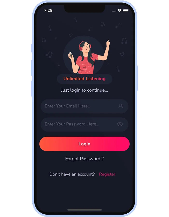 Musioo – Online Music Streaming Platform Flutter App with AdMob Ads — screenshot 1