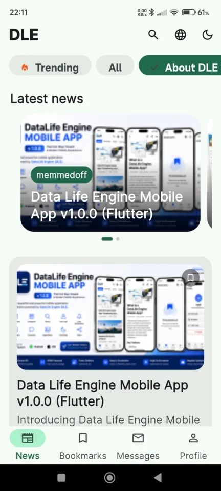 Data Life Engine Mobile App - Flutter — screenshot 1
