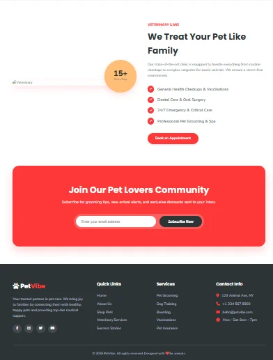 Pets Modern Animal Store & Veterinary Responsive HTML Template — screenshot 4