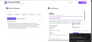 Smart AI-Powered Resume Builder