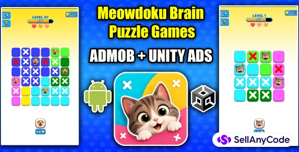 Meowdoku Brain Puzzle Games Unity Source Code