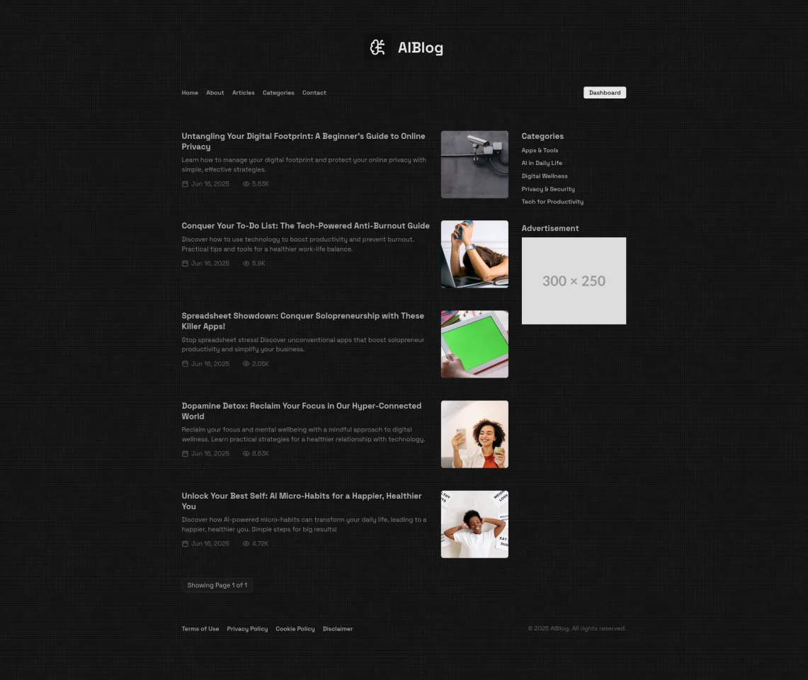 AIBlog PHP Script — screenshot 5