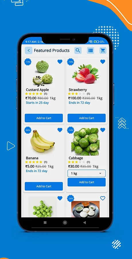 eCart - Grocery, Food Delivery, Fruits & Vegetable Store, Full Android eCommerce App — screenshot 5