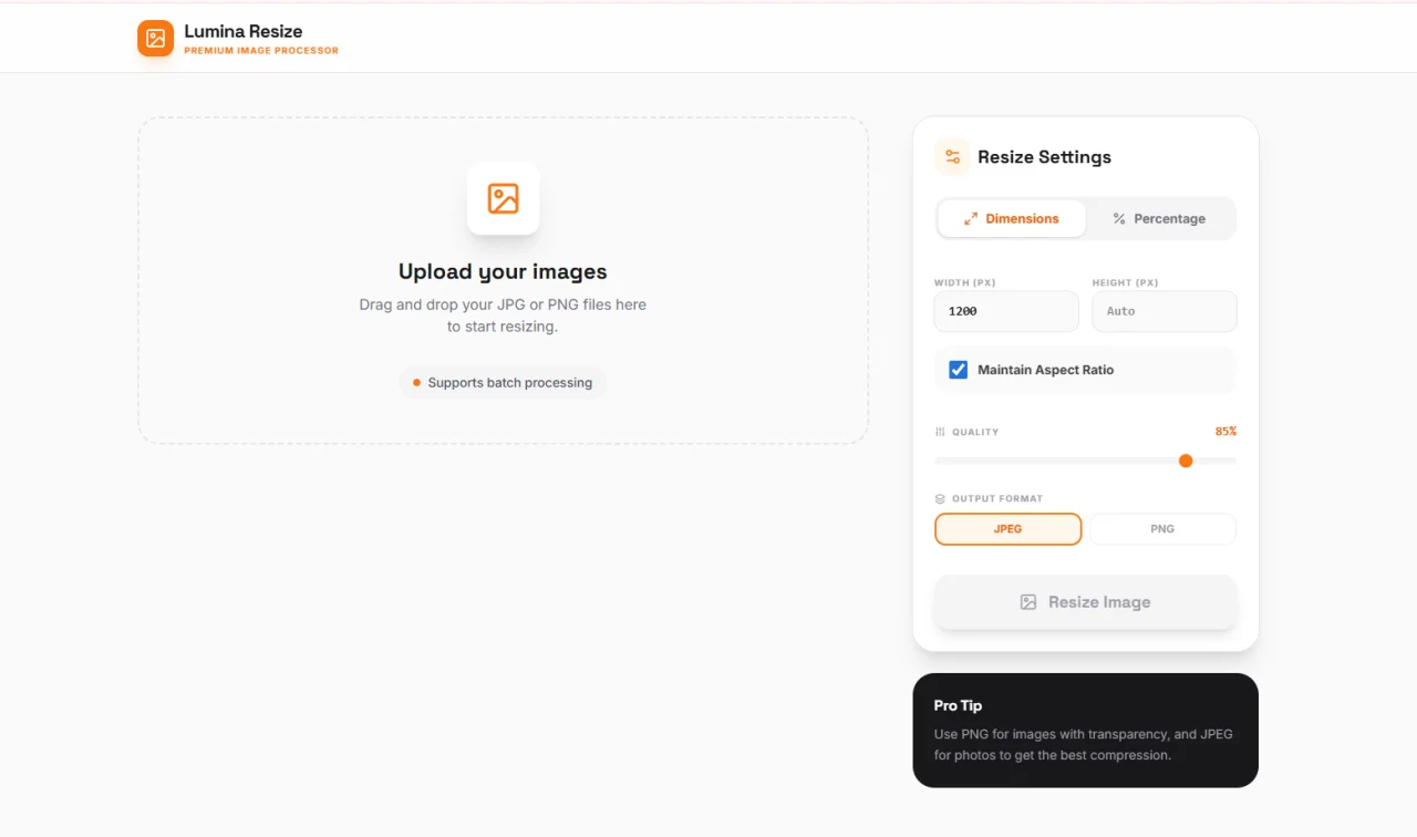 Premium Image Resizer — screenshot 1