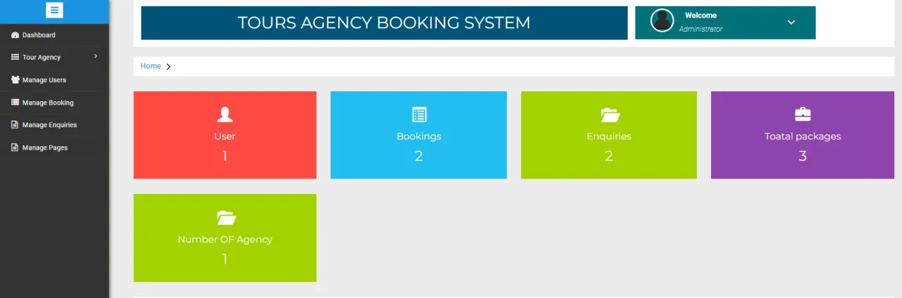 Tours Booking System — screenshot 1