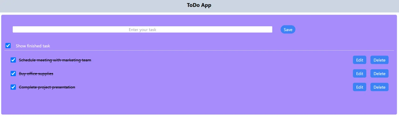 To Do App — screenshot 1