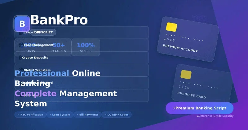 Online Banking PHP Script — screenshot 5
