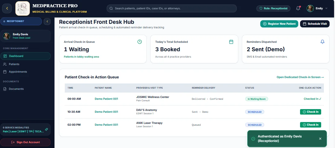 MedCare Pro - Medical Billing & Healthcare Practice Dashboard Template — screenshot 3