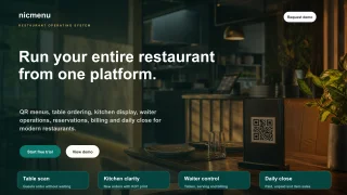 Nicmenu - QR Menu & Table Ordering SaaS