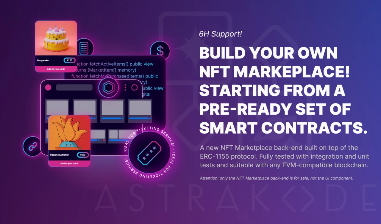 Full NFT Marketplace Smart Contracts Integrated with Customisable Oracle — screenshot 3