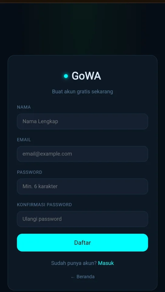 GoWA WhatsApp Link Generator SaaS PHP Script | Multi-Language, Multi-Payment, Admin Panel — screenshot 1