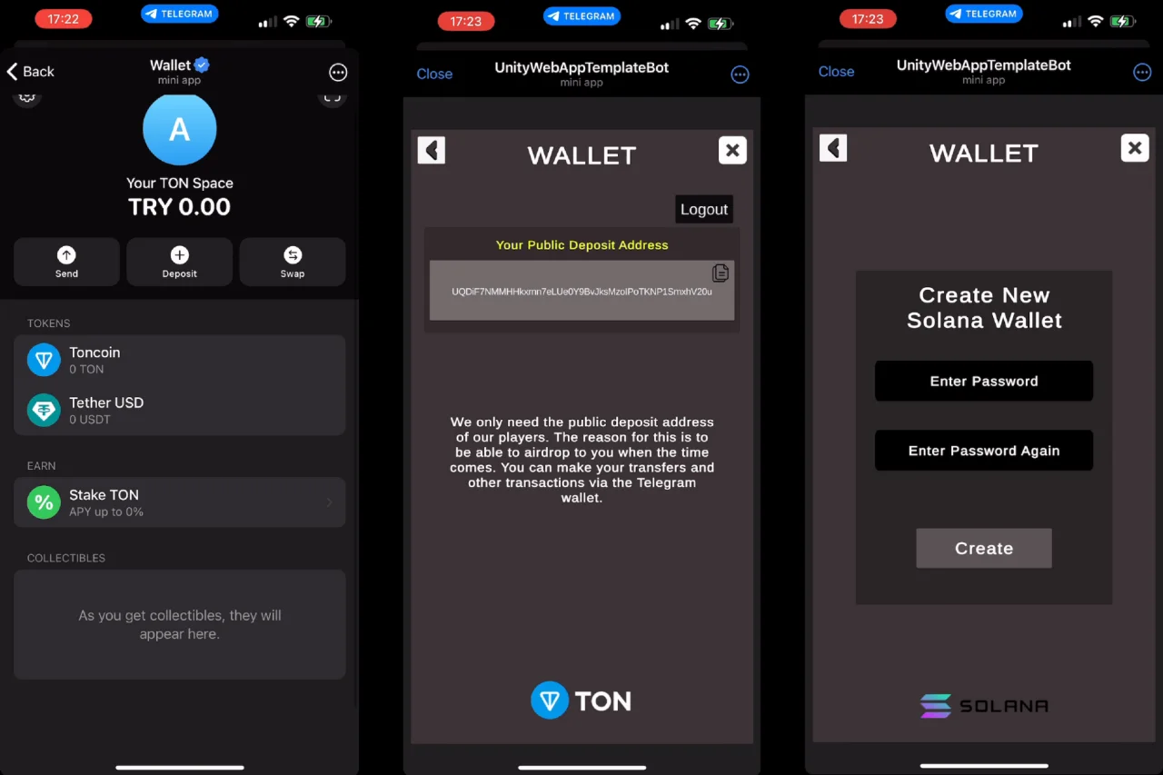 Telegram WebApp Template Unity — screenshot 2