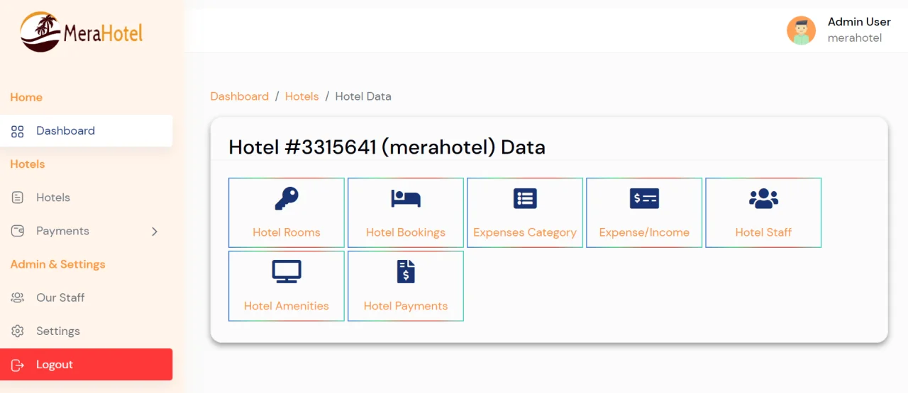 MeraHotel - A Multi Hotel Management SaaS — screenshot 2